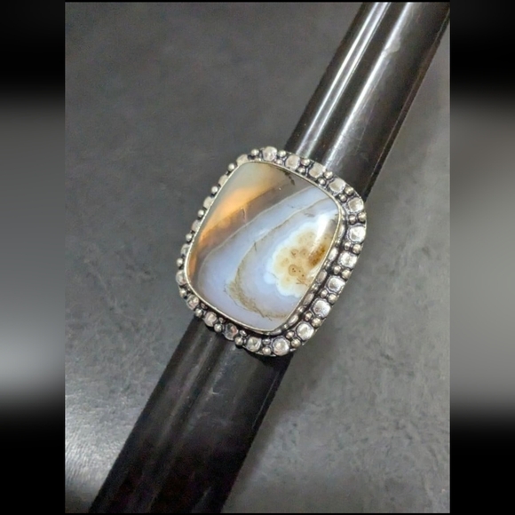 Handcrafted Bohemian Montana Jasper Ring (8) - Picture 4 of 12